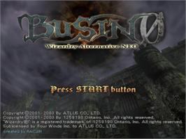 Title screen of Busin 0 - Wizardry Alternative Neo on the Sony Playstation 2.