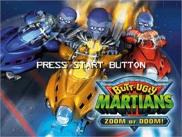 Title screen of Butt-ugly Martians - Zoom Or Doom! on the Sony Playstation 2.