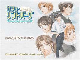 Title screen of Cafe Lindbergh - Summer Season on the Sony Playstation 2.