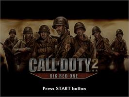 Title screen of Call Of Duty 2 - Big Red One on the Sony Playstation 2.
