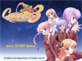 Title screen of Canvas 3 - Tanshoku No Pastel on the Sony Playstation 2.