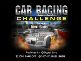 Title screen of Car Racing Challenge on the Sony Playstation 2.