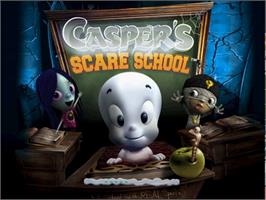 Title screen of Casper's Scare School on the Sony Playstation 2.