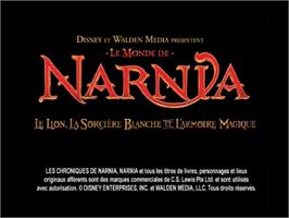 Title screen of Chronicles of Narnia, The - The Lion, the Witch and the Wardrobe on the Sony Playstation 2.