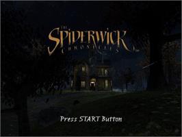Title screen of Chroniques De Spiderwick, Les on the Sony Playstation 2.