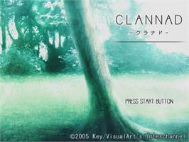 Title screen of Clannad on the Sony Playstation 2.
