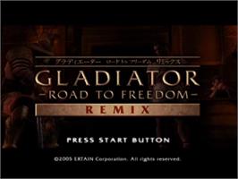 Title screen of Colosseum - Road To Freedom on the Sony Playstation 2.