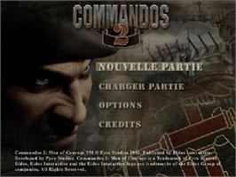 Title screen of Commandos 2 - Men Of Courage on the Sony Playstation 2.