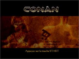 Title screen of Conan on the Sony Playstation 2.