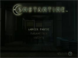 Title screen of Constantine on the Sony Playstation 2.