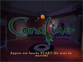 Title screen of Coraline on the Sony Playstation 2.