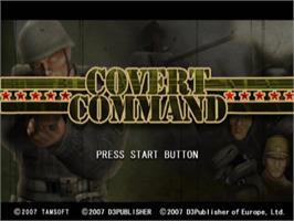 Title screen of Covert Command on the Sony Playstation 2.