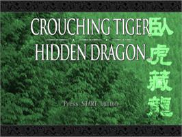 Title screen of Crouching Tiger, Hidden Dragon on the Sony Playstation 2.