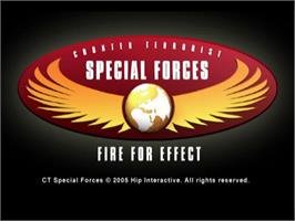 Title screen of Ct Special Forces - Fire For Effect on the Sony Playstation 2.