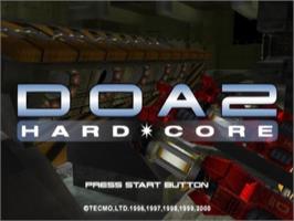 Title screen of DOA2 - Dead or Alive 2 on the Sony Playstation 2.