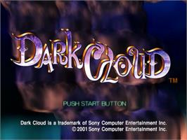 Title screen of Dark Cloud on the Sony Playstation 2.