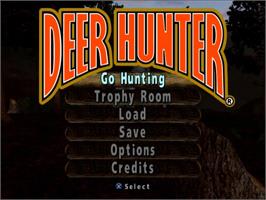 Title screen of Deer Hunter on the Sony Playstation 2.