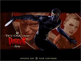 Title screen of Diabolik - The Original Sin on the Sony Playstation 2.