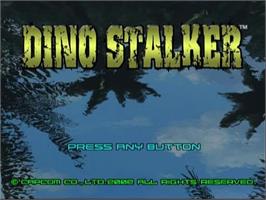 Title screen of Dino Stalker on the Sony Playstation 2.