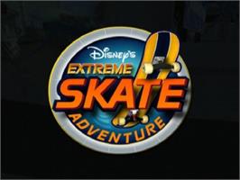 Title screen of Disney Extreme Skate Adventure on the Sony Playstation 2.