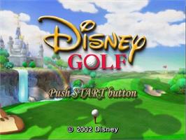 Title screen of Disney Golf on the Sony Playstation 2.