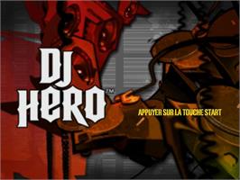 Title screen of Dj Hero on the Sony Playstation 2.