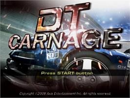 Title screen of Dt Carnage on the Sony Playstation 2.