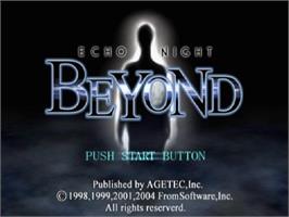 Title screen of Echo Night Beyond on the Sony Playstation 2.