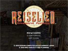 Title screen of Ephemeral Fantasia on the Sony Playstation 2.