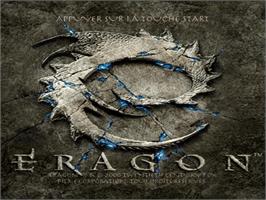 Title screen of Eragon on the Sony Playstation 2.