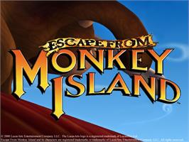 Title screen of Escape From Monkey Island on the Sony Playstation 2.