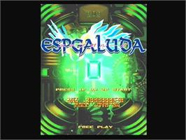 Title screen of Espgaluda on the Sony Playstation 2.