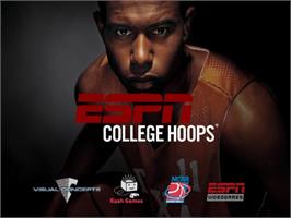 Title screen of Espn College Hoops on the Sony Playstation 2.