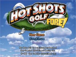 Title screen of Everybody's Golf on the Sony Playstation 2.