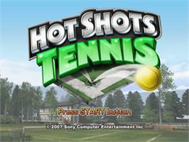 Title screen of Everybody's Tennis on the Sony Playstation 2.