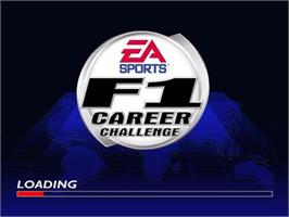 Title screen of F1 Career Challenge on the Sony Playstation 2.
