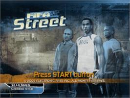 Title screen of FIFA Street on the Sony Playstation 2.