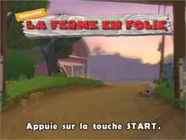 Title screen of Ferme En Folie, La on the Sony Playstation 2.