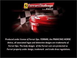 Title screen of Ferrari Challenge - Trofeo Pirelli on the Sony Playstation 2.