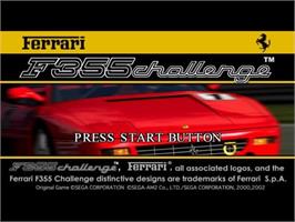 Title screen of Ferrari F355 Challenge on the Sony Playstation 2.