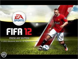 Title screen of Fifa 12 on the Sony Playstation 2.