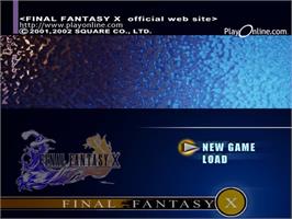Title screen of Final Fantasy 10 on the Sony Playstation 2.