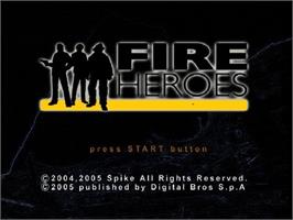 Title screen of Fire Heroes on the Sony Playstation 2.