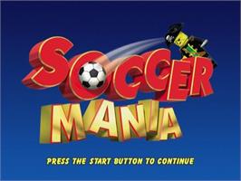Title screen of Football Mania on the Sony Playstation 2.