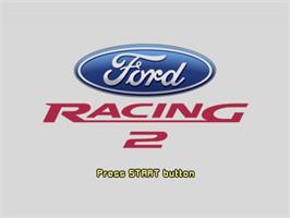 Title screen of Ford Racing 2 on the Sony Playstation 2.