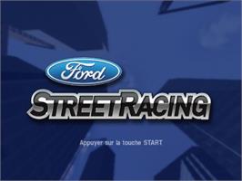 Title screen of Ford Street Racing on the Sony Playstation 2.