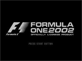 Title screen of Formula One 2002 on the Sony Playstation 2.