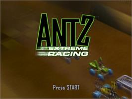 Title screen of Fourmiz Extreme Racing on the Sony Playstation 2.