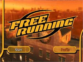 Title screen of Free Running on the Sony Playstation 2.