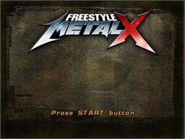 Title screen of Freestyle Metal X on the Sony Playstation 2.